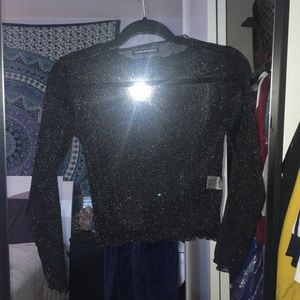 Brandy Melville glitter sheer top!